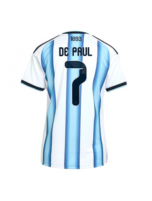 Zenske Futbalové oblečenie Argentína Rodrigo De Paul #7 MS 2026 Krátky Rukáv - Domáci Zenske Futbalové oblečenie Argentína Rodrigo De Paul #7 MS 2026 Krátky Rukáv - Domáci